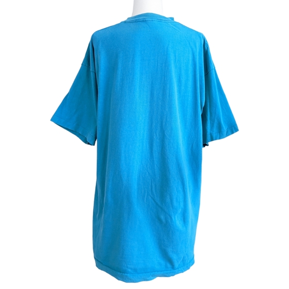 1993 Single Stitch Vintage FONZ Zoo Night Short Sleeve Teal Rare Tee Shirt XL - Picture 2 of 8